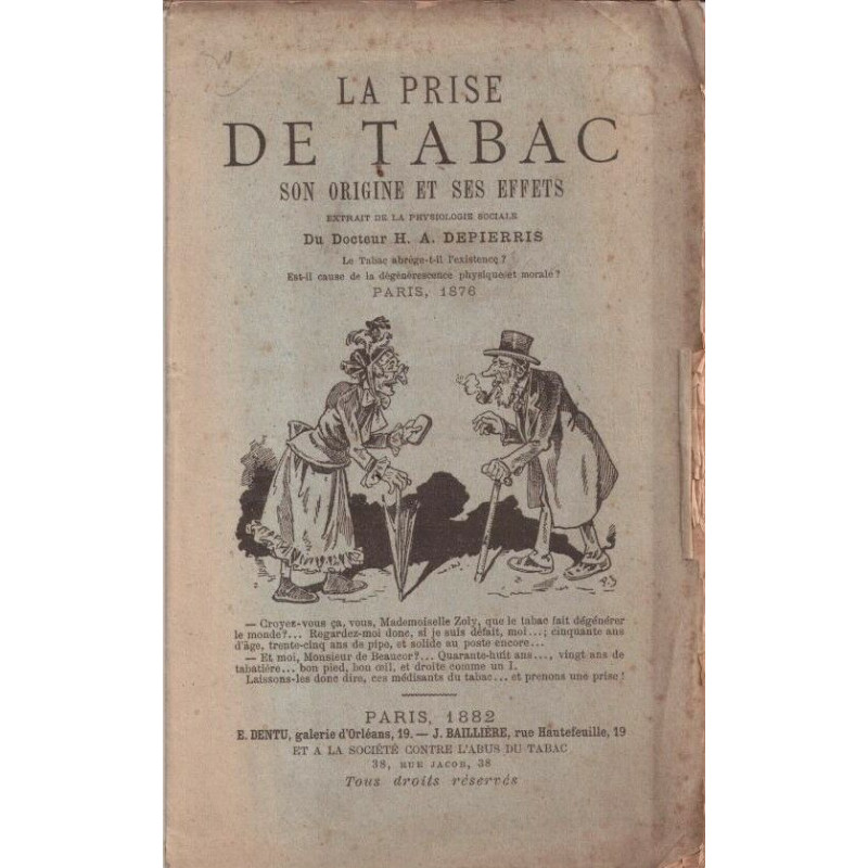 La prise de tabac