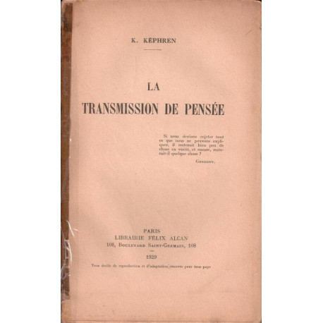 La transmission de pensée
