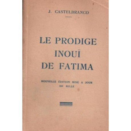 Le prodige inoui de Fatima