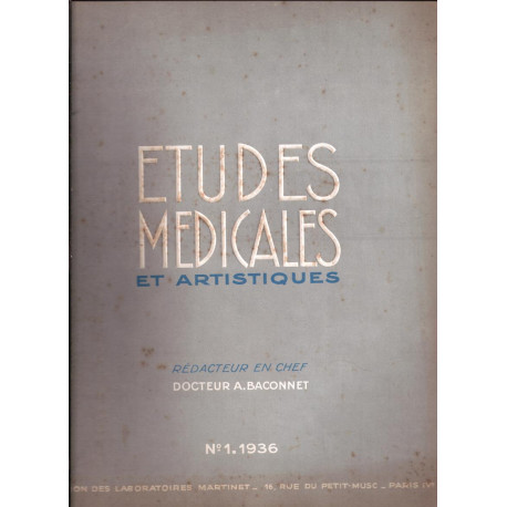Etudes médicales et artistiques - n°1