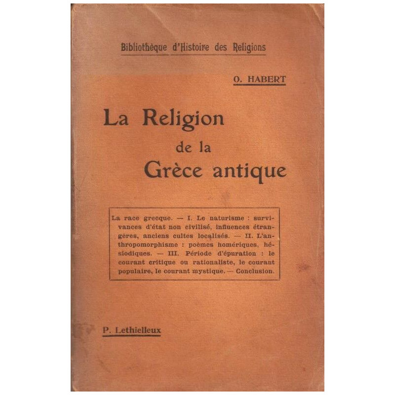 La Religion De La Grece Antique