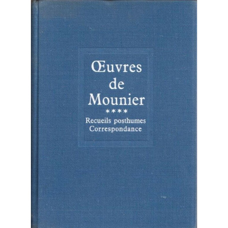 Recueils posthumes - correspondance