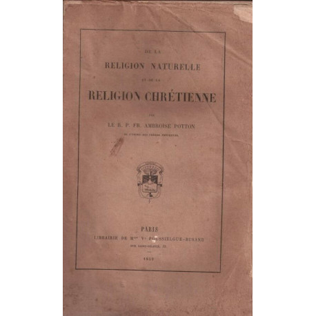 De la religion naturelle et de la religion chrétienne