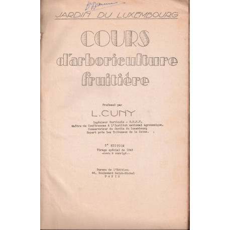 Cours d'arboriculture 3ème édition