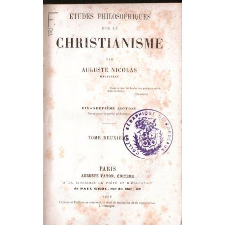 Études philosophiques sur le christianisme (tome second)