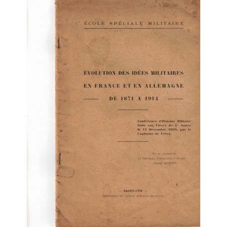 Évolution des idées militaires en France et en Allemagne de 1871 à...