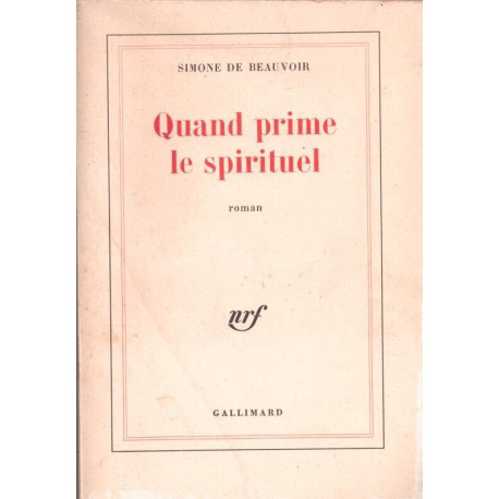 Quand prime le spirituel