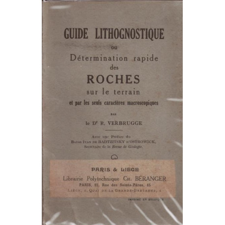 Guide lithognostique ou determination rapide des roches sur le...