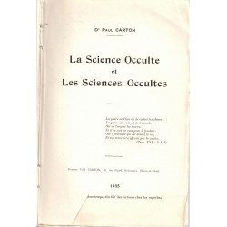 La Sience Occulte et les Sciences Occultes