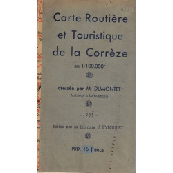Carte Routière et Touristique de la Corrèze au 1/100.000