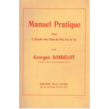 Manuel Pratique Pour L'étude Des Clés De Sol Fa Et Ut