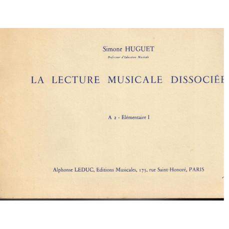 La lecture musicale dissociée