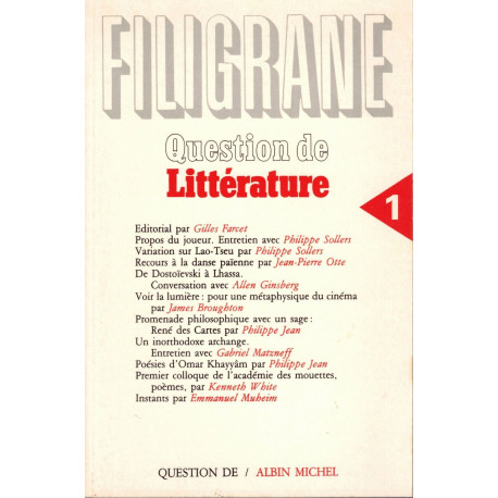 Qestion de literature 1