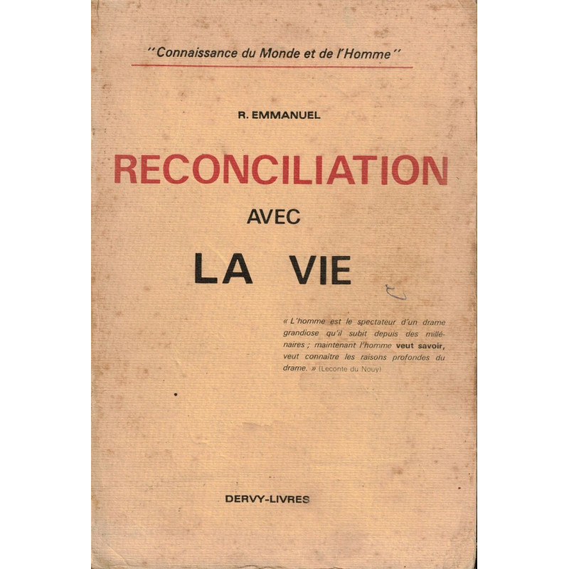 Reconciliation avec la vie