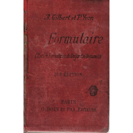 Formulaire pratique de thérapeutique et de pharmacologie