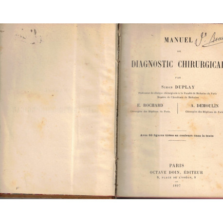 Manuel de diagnostic chirurgical