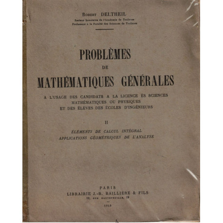 Problèmes de mathématiques générales