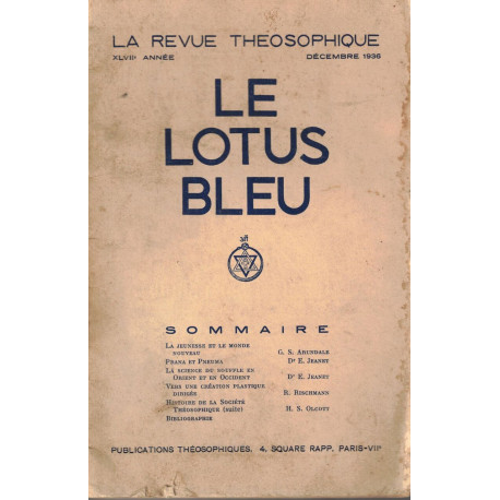 Le Lotus Bleu décembre