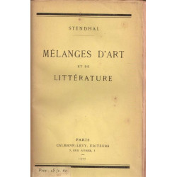 Mélanges d'art et de littérature