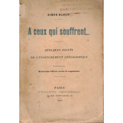 A ceux qui souffrent