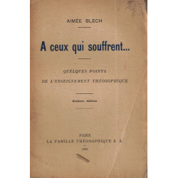 A ceux qui souffrent