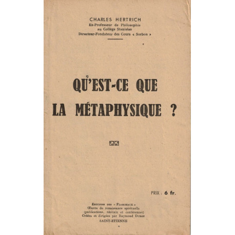 Qu'est-ce que la métaphysique