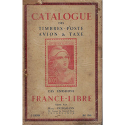 Catalogue des timbres-poste avion et taxe des émissions France-Libre
