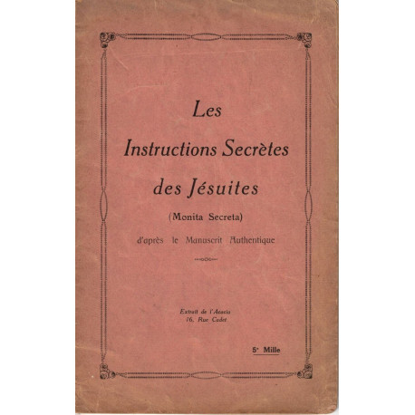 Les Instructions Secrètes des Jésuites