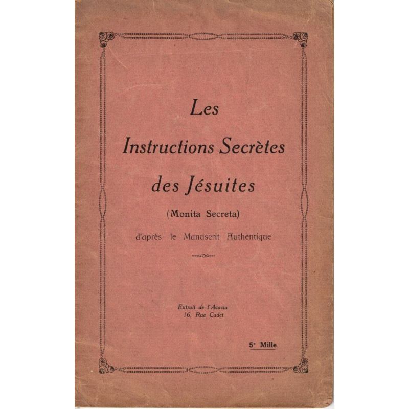 Les Instructions Secrètes des Jésuites